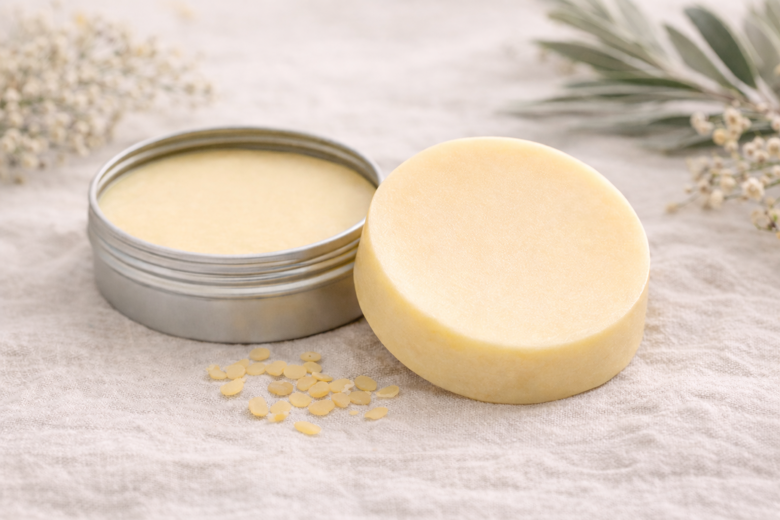 Natürliche feste Handcreme