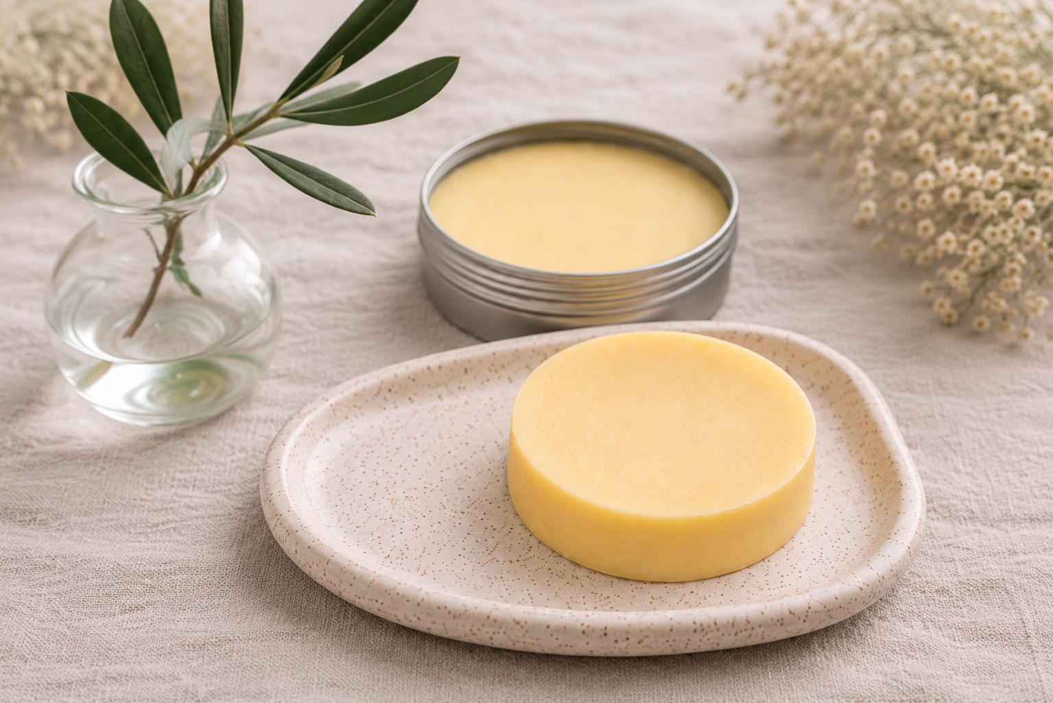 Natürliche feste Handcreme