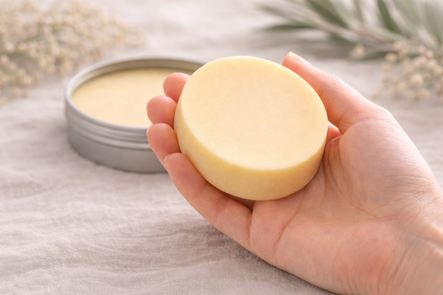 Natürliche feste Handcreme